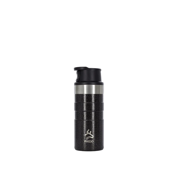Comfort Therm Paslanmaz Çelik Benekli Siyah Termos Bardak, Mug 350ml - 1