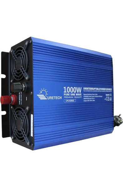 URETECH 1000 W Watt 12v Tam Sinüs Akıllı Ups Şarjlı Inverter ürün görseli 1