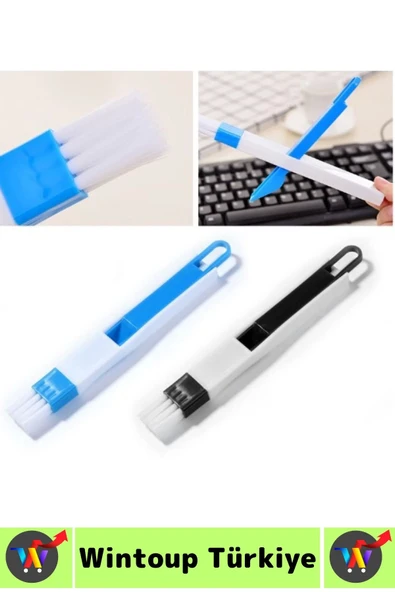 Ergonomik Elektronik Kapı Pencere Köşe Zor Nokta Çok Amaçlı MİNİ Detay Temizlik Fırçası Faraş 2 in 1 - Resim 4