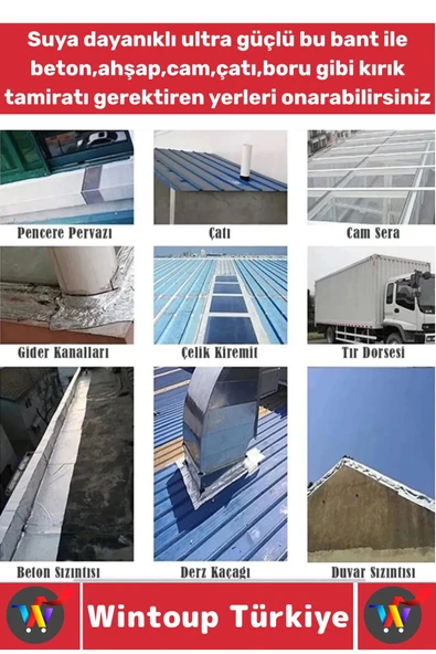 Ultra Güçlü Su Neme Dayanıklı Çok Amaçlı Montaj Onarım İzolasyon Tamir Bantı Kırmızı 48Mmx10Mt 10 Ad - 2