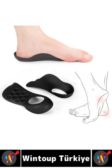 Unisex Gündelik Kullanım Konforlu Destekleyici Ayak Düz Taban Düzeltici Esnek Silikon Topuk Yastığı - 4