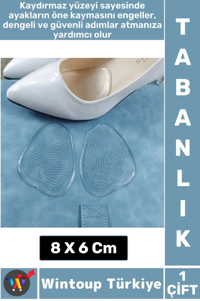 Ergonomik Konforlu Kaydırmaz Ağrı Azaltan Ayakkabı Topuklu Ekstra Destekleyici Şık Şeffaf Tabanlık