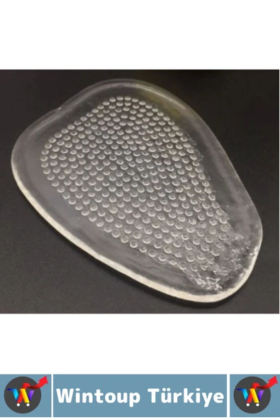 Ergonomik Konforlu Kaydırmaz Ağrı Azaltan Ayakkabı Topuklu Ekstra Destekleyici Şık Şeffaf Tabanlık - 3