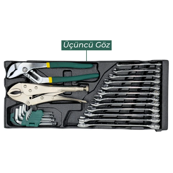 Fixonic FOTC078 78 Parça Dolu Metal Alet/Takım Çantası - Resim 3