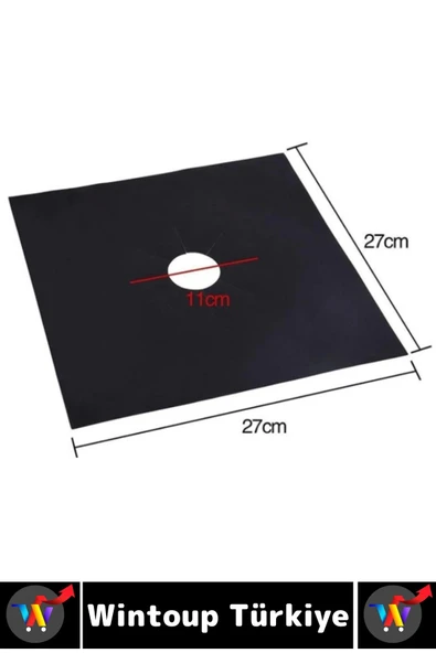 Yanmaz Yapışmaz Kaymaz Ocak Brülor Yağ Kir Koruyucu Kolay Temizlenir Ocak Koruyucu Ped 4'lü Set - Resim 5