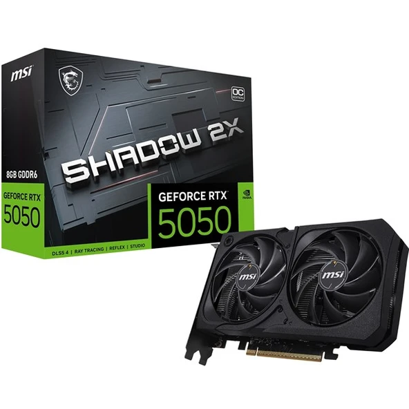 MSI RTX5050 8GB SHADOW 2X OC 128BİT GDDR6 HDMI DP PCIe 5.0 ürün görseli 1
