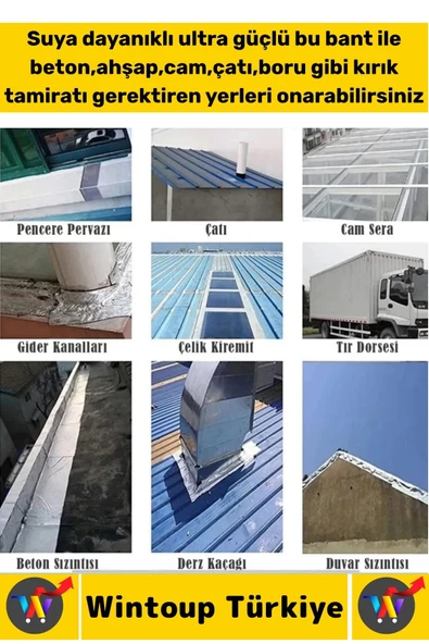 Ultra Güçlü Su Neme Dayanıklı Çok Amaçlı Montaj Onarım İzolasyon Tamir Bantı Sarı 48 Mmx10 Mtr 2 Adt - 2