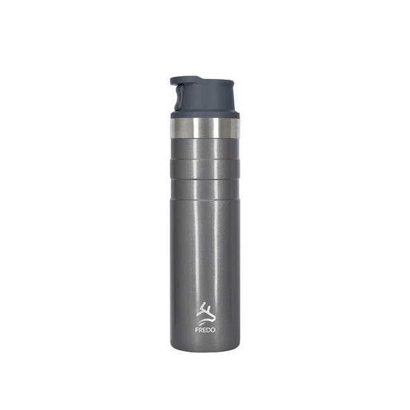 Comfort Therm Paslanmaz Çelik Metalik Gri Termos Bardak, Mug 600ml - 1