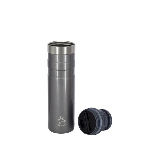 Comfort Therm Paslanmaz Çelik Metalik Gri Termos Bardak, Mug 600ml - 2