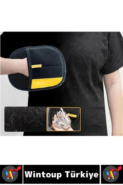 Yeni Nesil Ergonomik Çift Yönlü Mikrofiber Evcil Hayvan Kedi Köpek Tüy Toplama Eldiveni 25 x 18 Cm - Resim 3