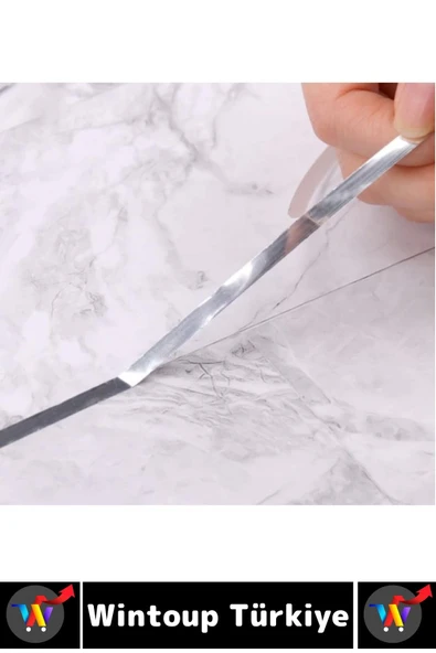 Uzun Ömürlü Kendinden Yapışkanlı Karo Zemin Fayans Derz 1 Cm X 50 Metre Gri Şerit Bant 2 Adet - 5