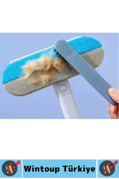 Dayanıklı Yıkanabilir Kolay Temizlenir Pet Kedi Köpek Uzun Saplı Evcil Hayvan Tüy Temizleme Fırçası - Resim 4