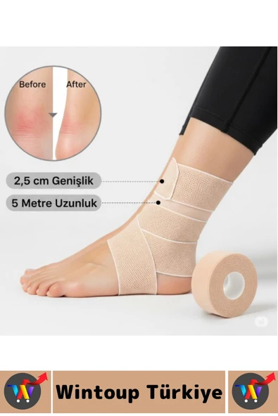 Gündelik Esnek Nefes Alabilir Konforlu Ayakkabı Topuk Vurma Önleyici Rulo Bant 2.5 Cm X 5 Metre - Resim 4