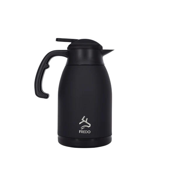 Big Therm 2 Lt Paslanmaz Çelik Siyah Çay Termosu, 24 Saat Soğuk, 12 Saat Sıcak Tutma