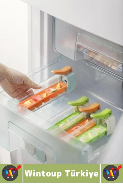 Yeni Nesil Kolay Kullanım Kokteyl Soğuk Kahve İçecek Şık Tasarım Pratik Basmalı Küp Buz Kalıbı - 3