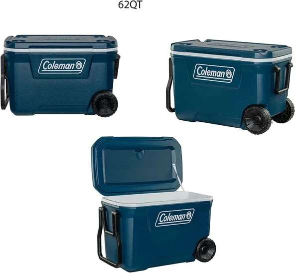 Coleman Xtreme Wheeled 62QT Tekerlekli Soğutucu Buzluk 58.6 Lt - Lacivert - 6
