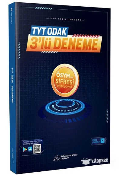 TYT Odak 3 lü Deneme Paragrafın Şifresi Yayınları