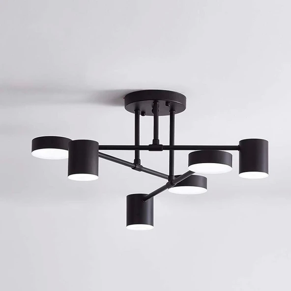 Eaos Siyah Ledli Plafonyer Avize - 1