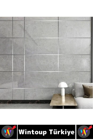 Uzun Ömürlü Kendinden Yapışkanlı Karo Zemin Fayans Derz 1 Cm X 50 Metre Gri Şerit Bant 2 Adet - 2