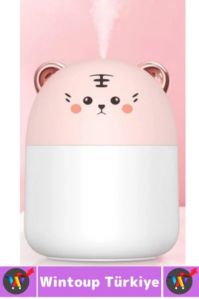 Portatif Sessiz Çalışır Şık Sevimli Kedi Tasarımlı Humidifier USB Şarjlı Oda Hava Nemlendirici 250ML - 2