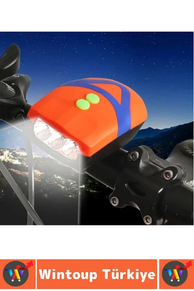 Dayanıklı Kolay Montaj Yaümur Suyuna Dayanıklı Outdoor Gece Sürüşü Güvenlik Ledli Bisiklet Kornası - 5