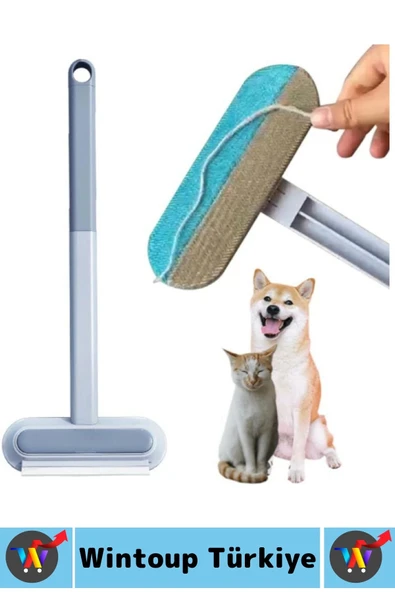 Dayanıklı Yıkanabilir Kolay Temizlenir Pet Kedi Köpek Uzun Saplı Evcil Hayvan Tüy Temizleme Fırçası - Resim 3