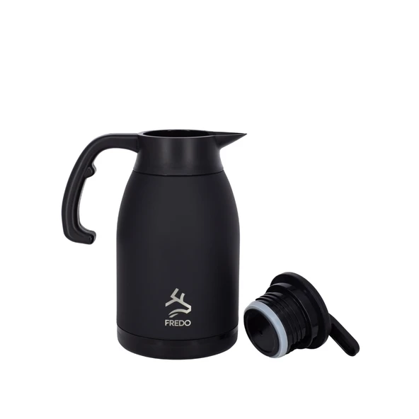 Big Therm 2 Lt Paslanmaz Çelik Siyah Çay Termosu, 24 Saat Soğuk, 12 Saat Sıcak Tutma - 2