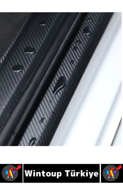 İz Bırakmaz Kapı Eşik Tampon Ev Çizilme Önleyen Koruma Şık Karbon Fiber Bant 3 Cm X 3 Metre 2 Adet - Resim 5