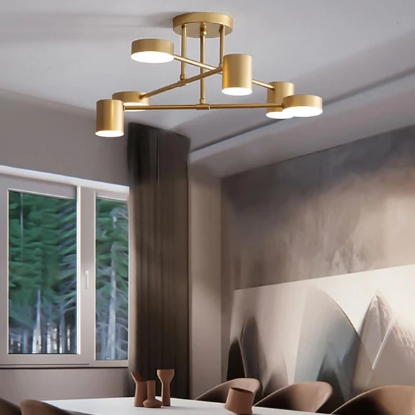 Eaos Lak Ledli Plafonyer Avize Salon Avize Oturma Odası Avize Yatak Odası Avize Ledli Plafonyer Ledli Plafonyer Avize - Resim 2