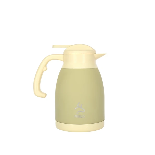 Big Therm 1.5 Lt Paslanmaz Çelik Krem Çay Termosu, 24 Saat Soğuk, 12 Saat Sıcak Tutma