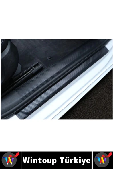 İz Bırakmaz Kapı Eşik Tampon Ev Çizilme Önleyen Koruma Şık Karbon Fiber Bant 3 Cm X 3 Metre 5 Adet - 4