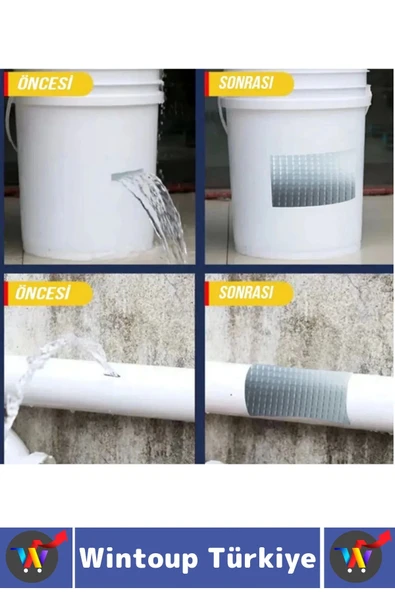 Uzun Ömürlü Su Nem Küfe Dayanıklı Çok Amaçlı MAVİ Montaj Onarım Tamir Bantı 48 Mm X 10 Metre 5 Adet - Resim 3