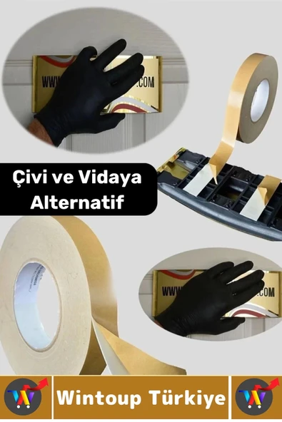 İç Mekan Süper Güçlü Yapışkan Duvar Ahşap Metal Plastik Çift Taraflı Köpük Bant 18 Mm X 2 Metre - 3