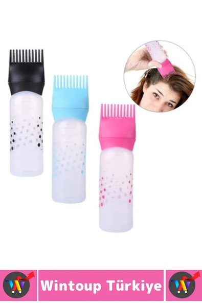 Yüksek Kaliteli Saç Bakımı Boya Yağ Krem Kolay Uygulama Çok Şık Taraklı Saç Uygulama Şişesi 1 Adet - 2