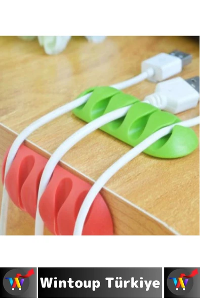 Kablo Düzenleyici Şarj Kablosu Kulaklık Dağınıklık Önleyen 5 Kanallı Yapışkanlı Kablo Tutucu 3 Adet - Resim 2