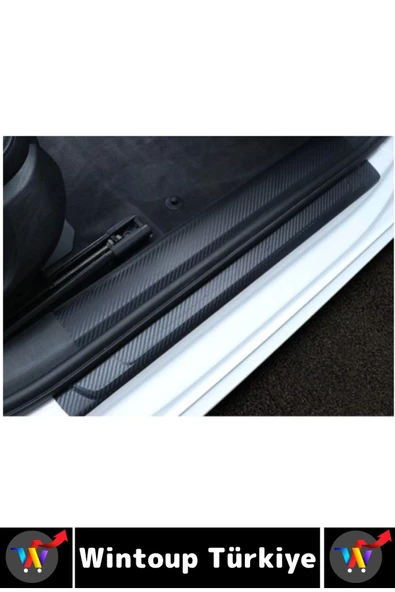 İz Bırakmaz Kapı Eşik Tampon Ev Çizilme Önleyen Koruma Şık Karbon Fiber Bant 3 Cm X 3 Metre 3 Adet - 4