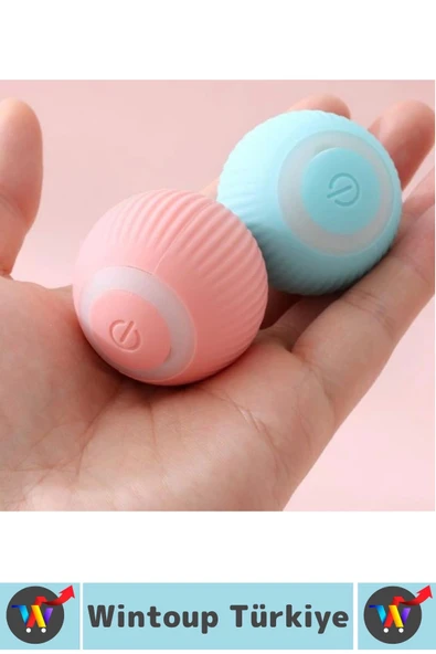 Eğlenceli Zararsız Pet Evcil Hayvan Eğitici Kedi Köpek Silikon 3 Modlu Şarjlı İnteraktif Oyun Topu - Resim 5