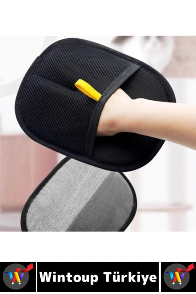 Yeni Nesil Ergonomik Çift Yönlü Mikrofiber Evcil Hayvan Kedi Köpek Tüy Toplama Eldiveni 25 x 18 Cm - Resim 2