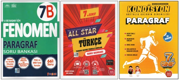 FENOMEN 7. SINIF 7B PARAGRAF+NEWTON ALL STAR TÜRKÇE+KONDİSYON PARAGRAF (3 KİTAP) ürün görseli 1