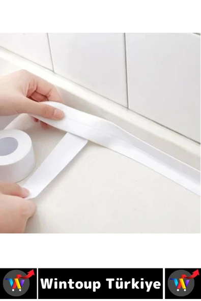 Dayanıklı Lavabo Kenar Küvet Pvc Su Sızdırmaz Yalıtım Yağ Küf Kir Önleyici İzolasyon Bantı 3.2 Metre - Resim 4