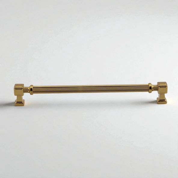 Yeni Talas Çizgili Gold Altın Metal 128 mm 12.8 cm Mobilya Mutfak Çekmece Dolap Kulpu Kulbu Kulpları - Resim 3