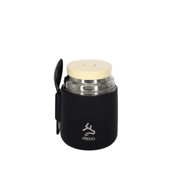 Duo Dine Bebek Siyah Mama Kabı & Yemek Saklama Termosu, Mug - 8 Saat Sıcak, 12 Saat Soğuk Tutma 500 ml - 2
