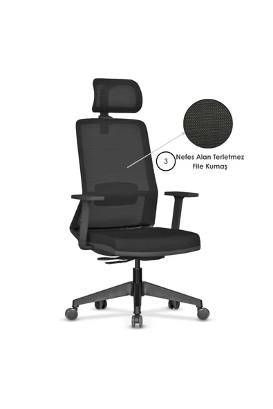 Casella Trim Döşemeli Yönetici Koltuğu | Ofi̇s Koltuğu | Ergonomik, Şık Ve Fonksiyonel - 7