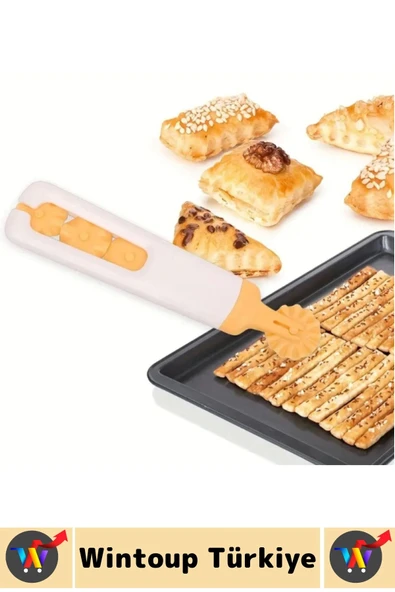 Dayanıklı Ergonomik Hamur Makarna Kurabiye Değiştirilebilir 4 Başlıklı Şekillendirici Hamur Kesici - Resim 3