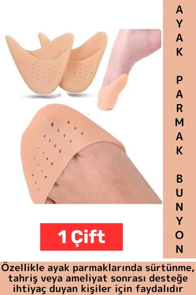 Gündelik Konforlu Nefes Alabilen Ameliyat Sonrası 5 Parmak Kapatan Silikon Ayak Parmak Gömleği