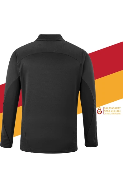 Galatasaray Orijinal Lisanslı 5 Yıldızlı A Takım Tam Fermuarlı Antrenman Üst Siyah Sweat Gs Aslan Baskılı Hediyelik Ahşap Kutulu - 3