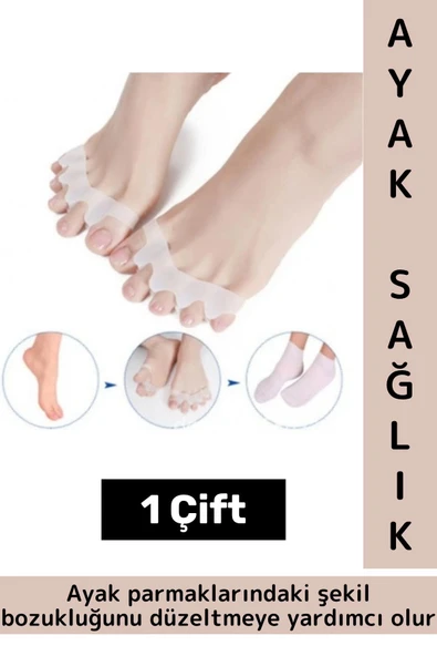 Ayak Sürtünme Şekil Bozukluğu Önleyen Masaj Etkili Estetik Görünüm 5 Parmak Ayıran Makaralı Bunyon