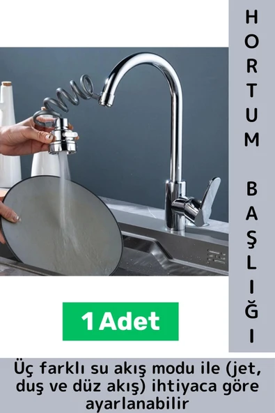 Yüksek Kaliteli Su Tasarruflu Esnek Hortumlu 3 Fonksiyonlu Uzatılabilir Hortumlu Musluk Başlığı