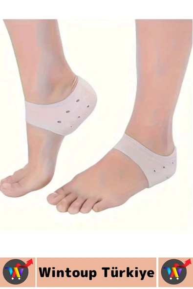 Konforlu Baskı Azaltan Nemlendiren Çatlak Oluşum Engellemeye Yardımcı Koruyucu Silikon Topuk Gömleği - 3