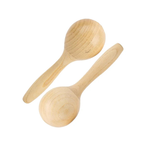 Jwin JWM-109 Saplı Gerçek Ağaç  Kaliteli Marakaş Orff - Ritim Aleti Seti - Natural - 4